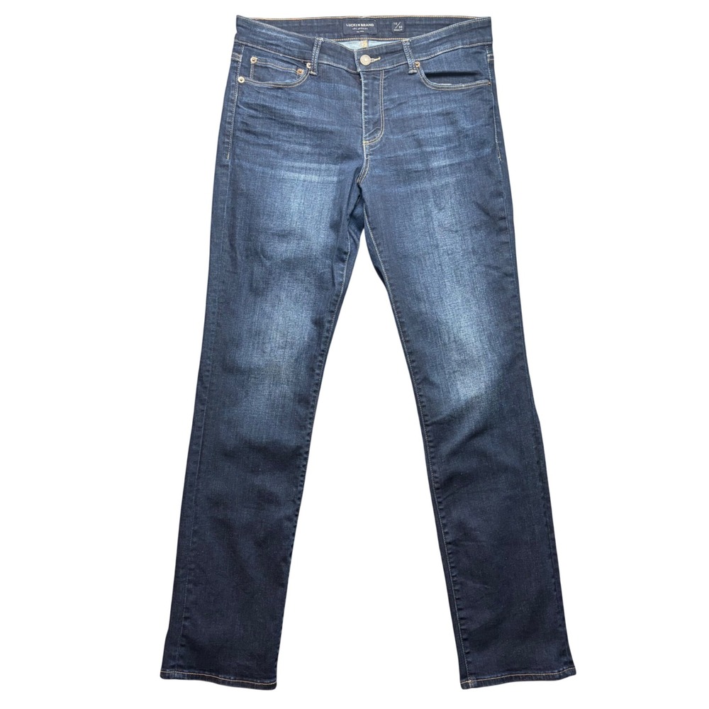 Lucky Brand Jeans Womens 10/30 Blue Denim Mid Rise Sweet Straight Dark Wash